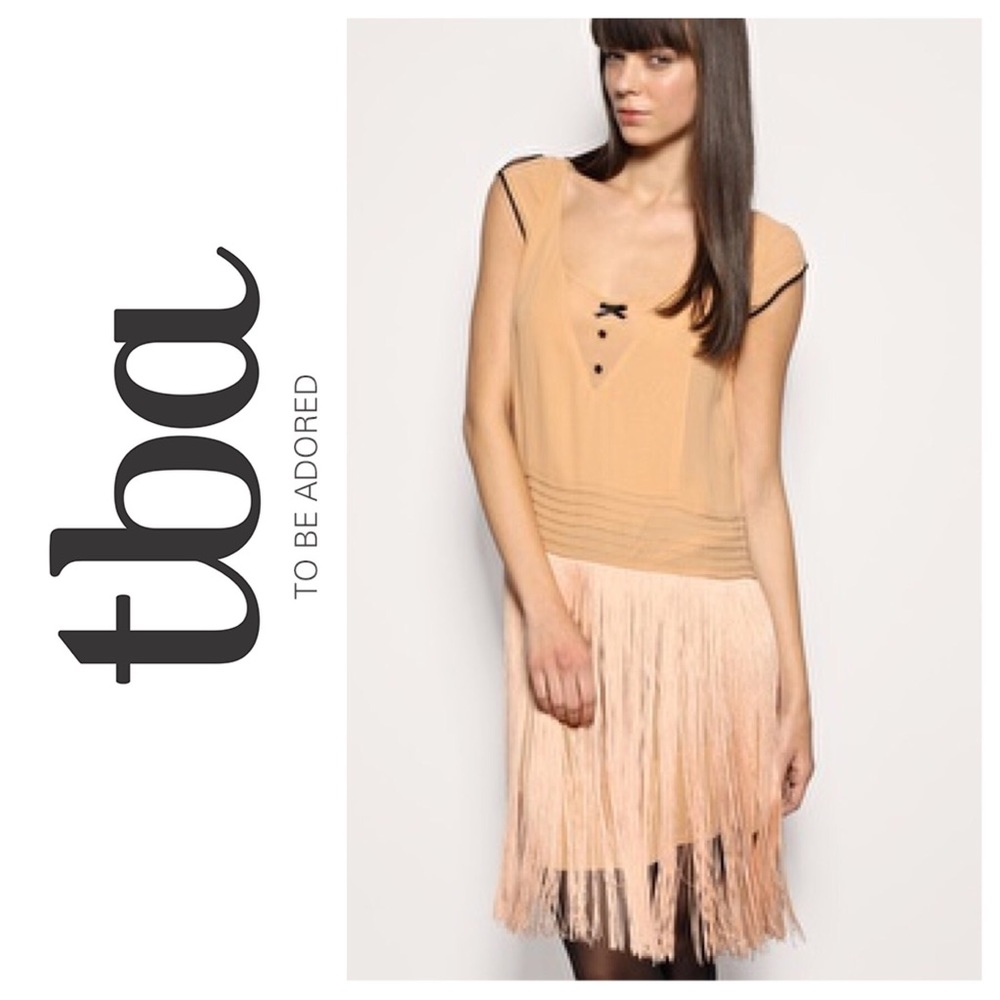 🔴TBA 💃 flapper girl fringe midi-dress